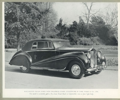 Rolls-Royce Silver Dawn Prospekt ca. 1953