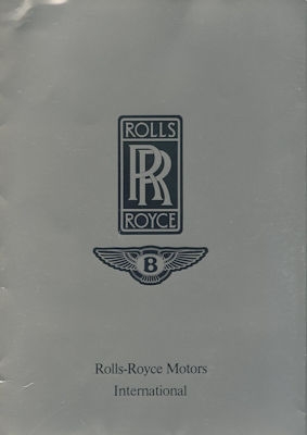 Rolls-Royce / Bentley Pressemappe 3.1986