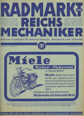 Radmarkt und Reichsmechaniker 1938 div. Zeitschriften