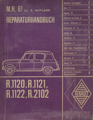 Renault 4 repair manual 1963