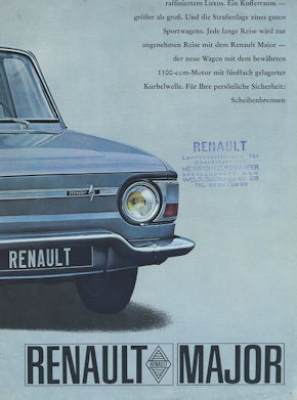 Renault 8 Major 1100 Prospekt 1964