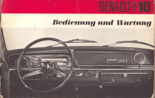 Renault R 10 Bedienungsanleitung 7.1968