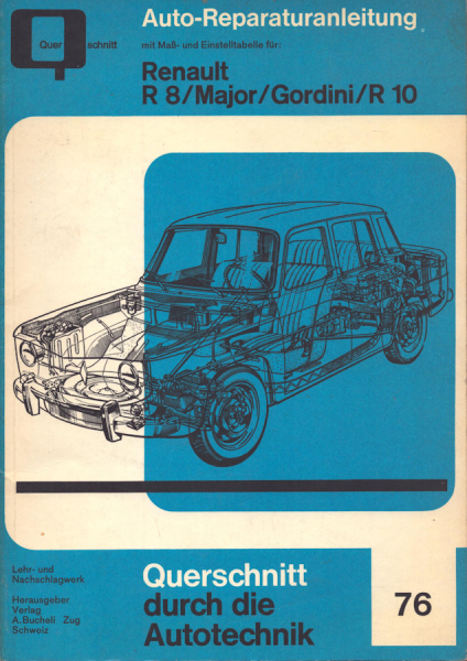 Renault 8 10 Reparaturanleitung 1970er Jahre