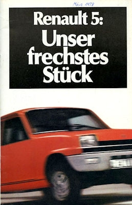 Renault 5 brochure ca. 1978