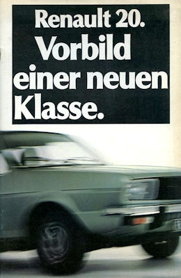 Renault 20 brochure ca. 1978