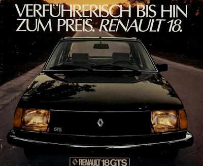 Renault 18 brochure ca. 1980