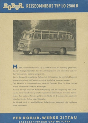 Robur LO 2500 Reiseomnibus Prospekt 1960