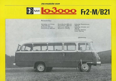 Robur LO 3000 Reiseomnibus Prospekt 1980