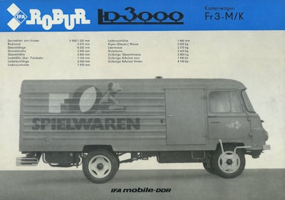 Robur LD 3002 Kastenwagen Fr3-M/K Prospekt 1982