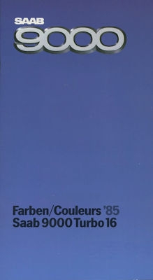 Saab 9000 Turbo 16 Farben 1985