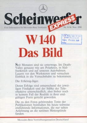 Mercedes-Benz Scheinwerfer Extra 9.1990