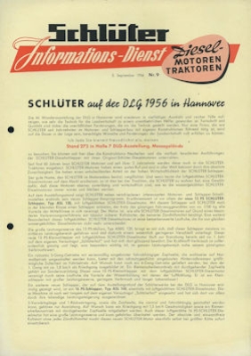 Schlüter Informations-Dienst Nr.9 1956