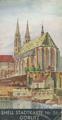 Shell Stadtkarte Nr. 56 Görlitz 1930er Jahre