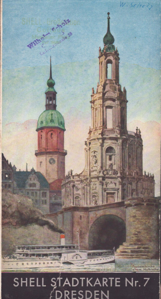 Shell Stadtkarte Nr. 7 Dresden 1930er Jahre