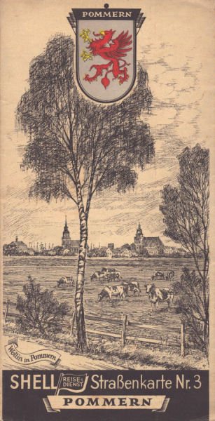 Shell Straßenkarte 3 Pommern 1930er Jahre