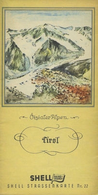 Shell Straßenkarte 22 Tirol 1930er Jahre