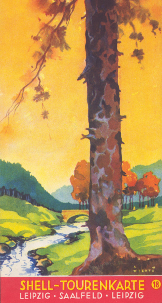 Shell Tourenkarte 18 1930er Jahre