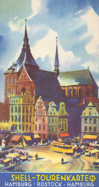 Shell Tourenkarte 22 1930er Jahre