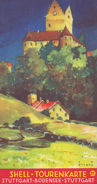 Shell Tourenkarte 28 1930er Jahre