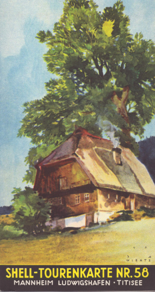 Shell Tourenkarte 58 1930er Jahre