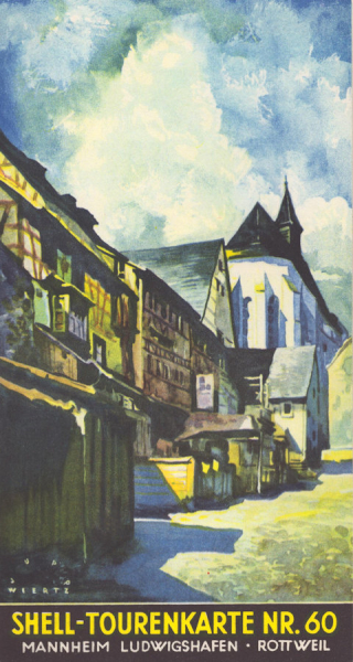 Shell Tourenkarte 60 1930er Jahre