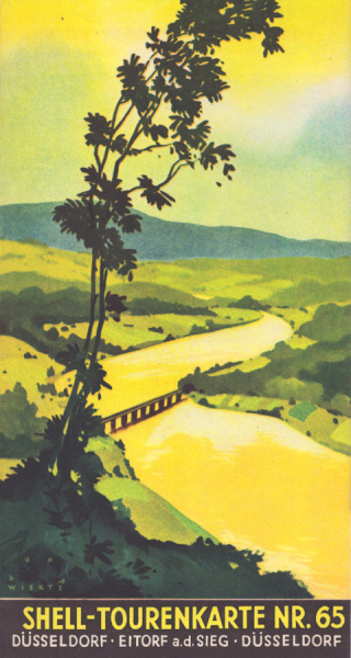 Shell Tourenkarte 65 1930er Jahre