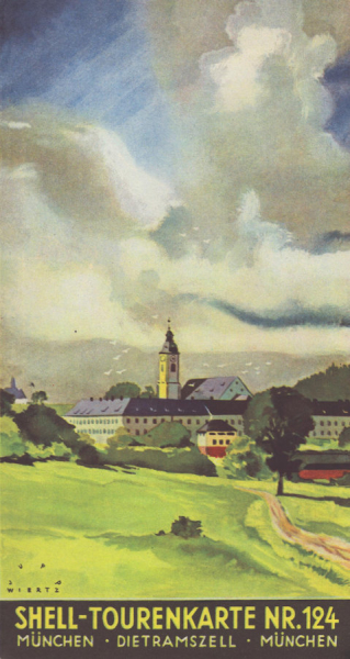Shell Tourenkarte 124 1930er Jahre