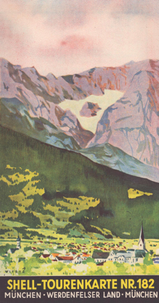 Shell Tourenkarte 182 1930er Jahre