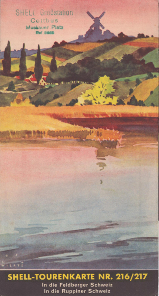 Shell Tourenkarte 216/217 1930er Jahre