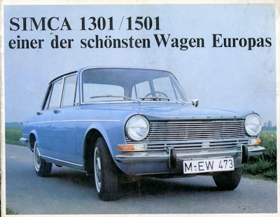 Simca 1301 1501 brochure ca. 1967