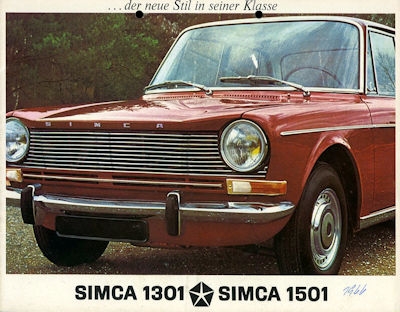 Simca 1301 1501 brochure ca. 1967