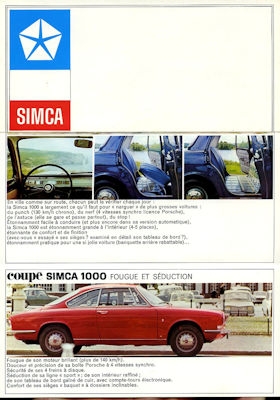 Simca program ca. 1970