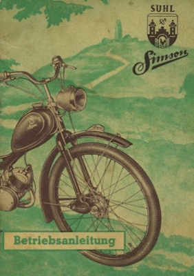 Simson SR 1 owner`s manual 5.1955