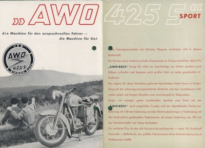 Simson AWO 425 S brochure 1956