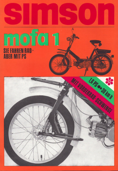 Simson Mofa 1 Prospekt 1971