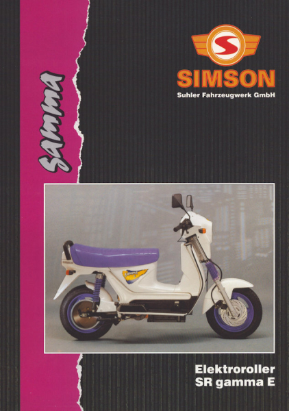Simson Elektroroller SR Gamma E Prospekt 1990er Jahre