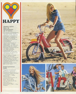 Sparta Spartamatic / Happy / Tour / Sport / Grandsport Prospekt 1970er Jahre