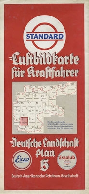 Standard Luftbildkarte Plan 5 Stuttgart 1930er Jahre