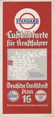 Standard Luftbildkarte Plan 15 Düsseldorf 1930er Jahre