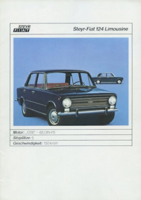 Steyr Fiat 124 Prospekt ca. 1970