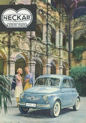 Neckar Steyr-Puch 500 Prospekt ca. 1960