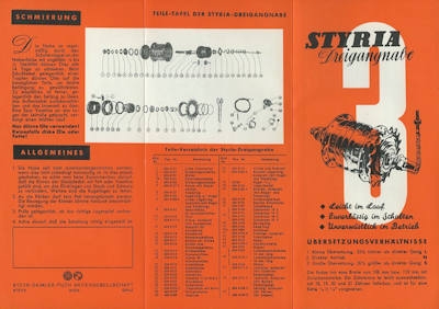 Styria Three-speed hub brochure 1950s