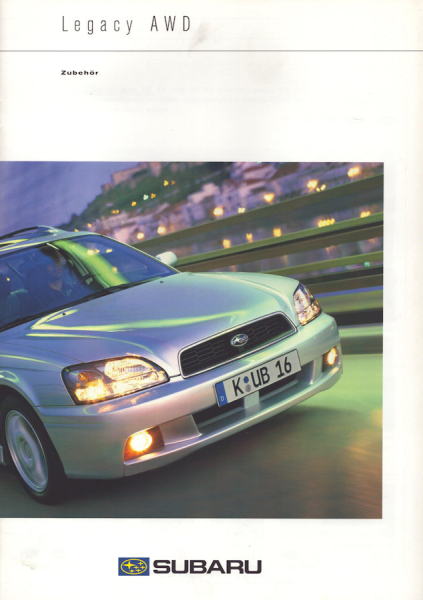Subaru Legacy AWD Zubehör Prospekt 3.2002
