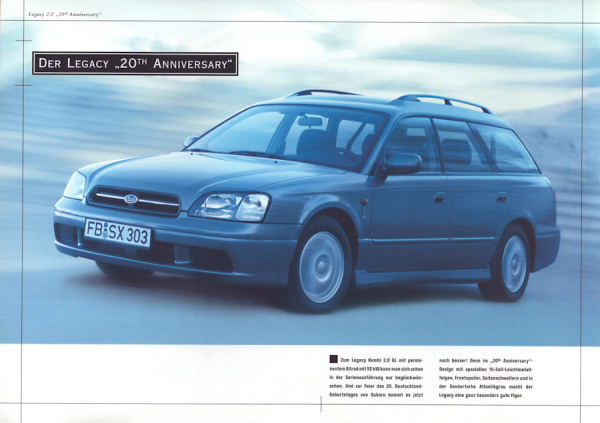 Subaru Legacy 20th Anniversary Prospekt ca. 2005