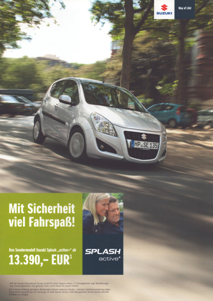 Suzuki Splash Active+ Prospekt 6.2014