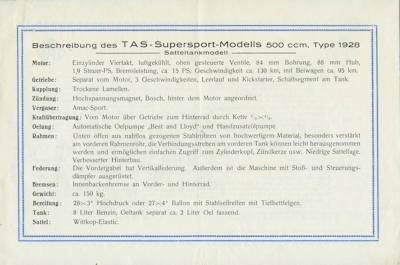 TAS program 1928/29