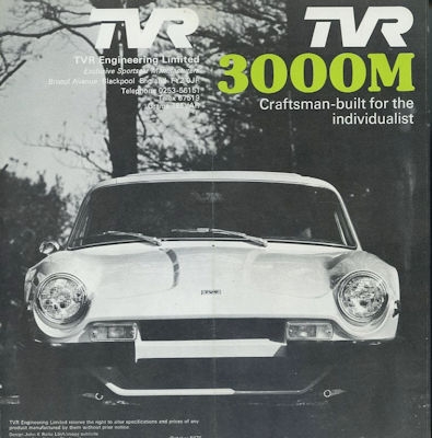 TVR 3000 M brochure 10.1976