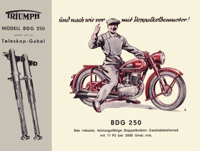 Triumph BDG 250 brochure 1950