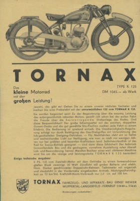 Tornax K 125 Prospekt 1949/50