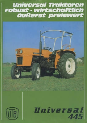 Universal U 445 Super Traktor brochure 1980s